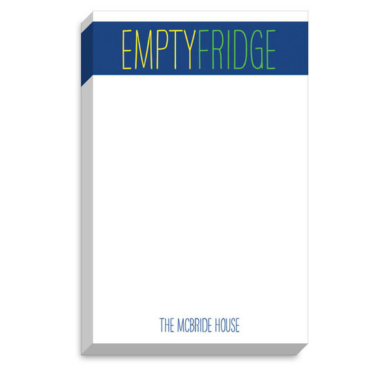 Empty Fridge Chunky Notepad